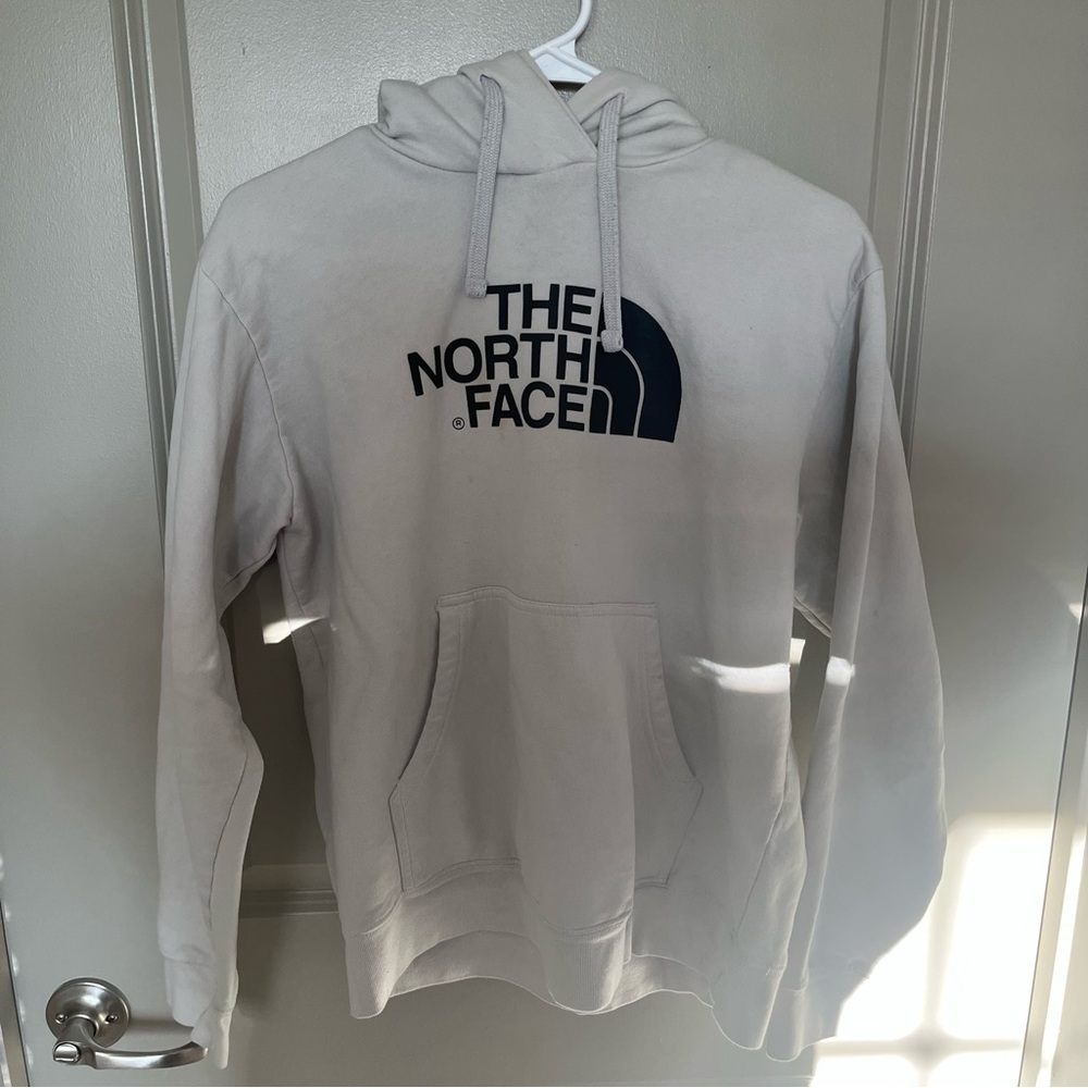 The North Face Men's White Gray Hoodie Sweater Small